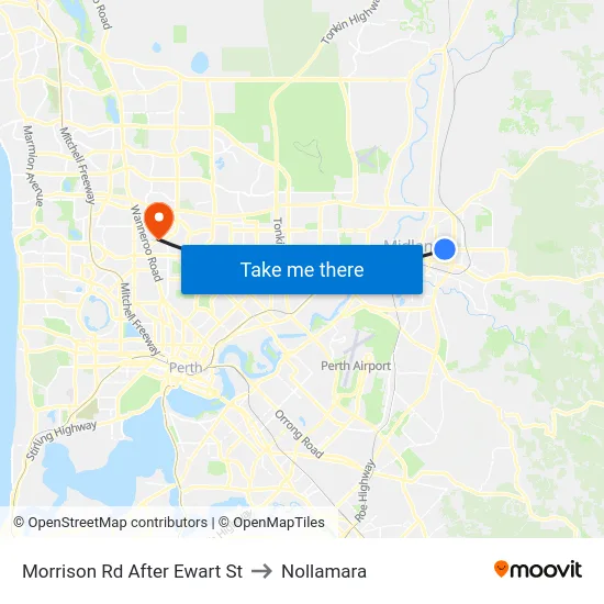 Morrison Rd After Ewart St to Nollamara map
