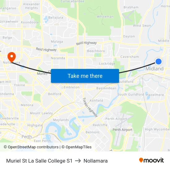 Muriel St La Salle College S1 to Nollamara map