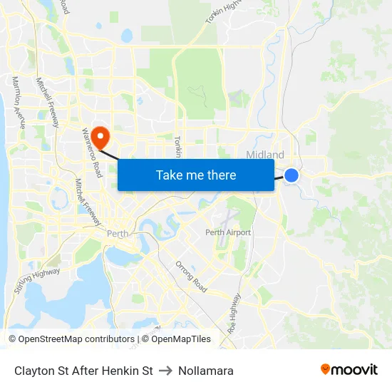 Clayton St After Henkin St to Nollamara map