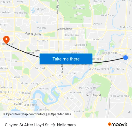 Clayton St After Lloyd St to Nollamara map