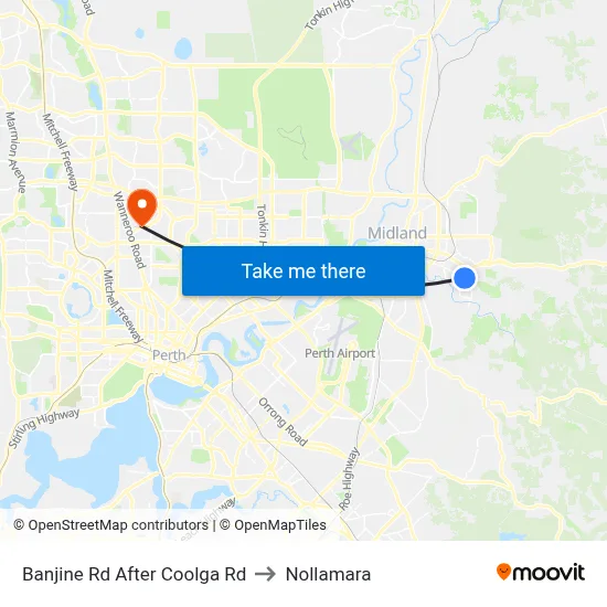 Banjine Rd After Coolga Rd to Nollamara map