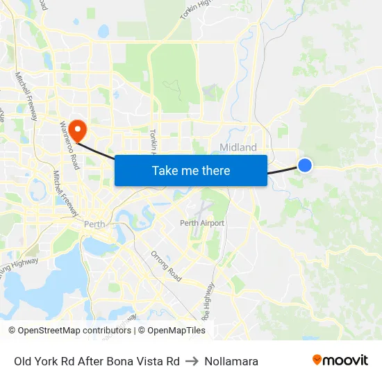 Old York Rd After Bona Vista Rd to Nollamara map