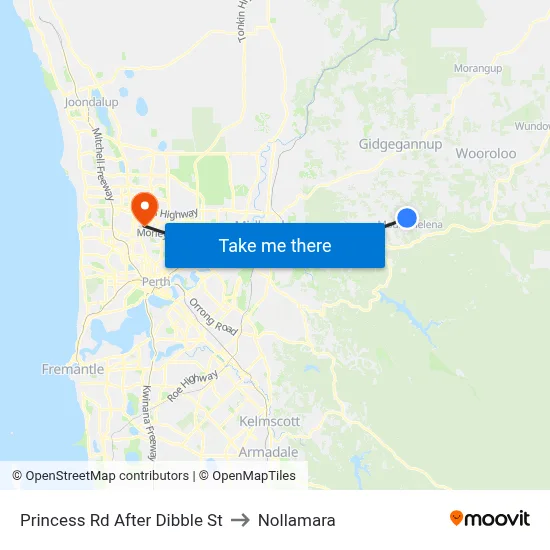 Princess Rd After Dibble St to Nollamara map