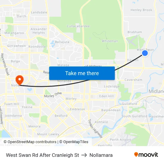 West Swan Rd After Cranleigh St to Nollamara map
