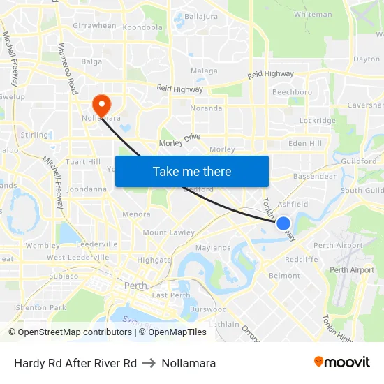 Hardy Rd After River Rd to Nollamara map
