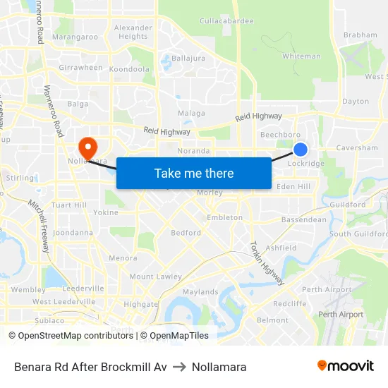 Benara Rd After Brockmill Av to Nollamara map