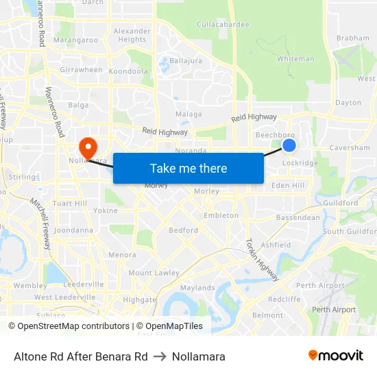 Altone Rd After Benara Rd to Nollamara map