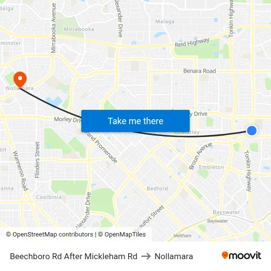 Beechboro Rd After Mickleham Rd to Nollamara map