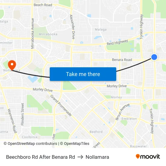 Beechboro Rd After Benara Rd to Nollamara map