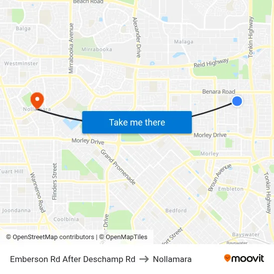 Emberson Rd After Deschamp Rd to Nollamara map