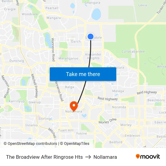 The Broadview   After Ringrose Hts to Nollamara map