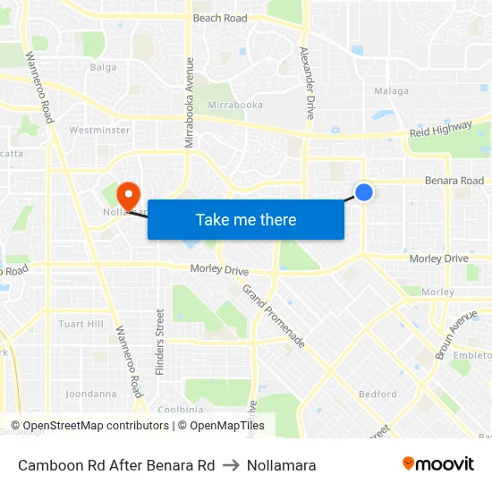 Camboon Rd After Benara Rd to Nollamara map