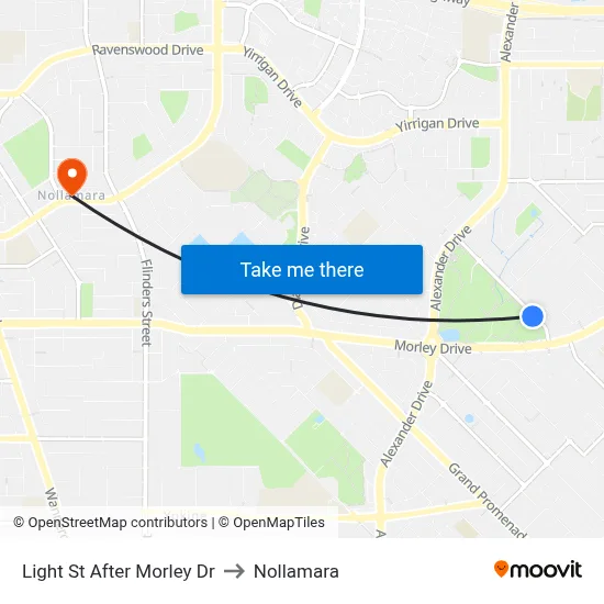 Light St After Morley Dr to Nollamara map