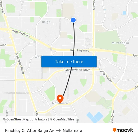 Finchley Cr After Balga Av to Nollamara map