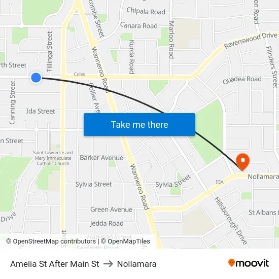 Amelia St After Main St to Nollamara map