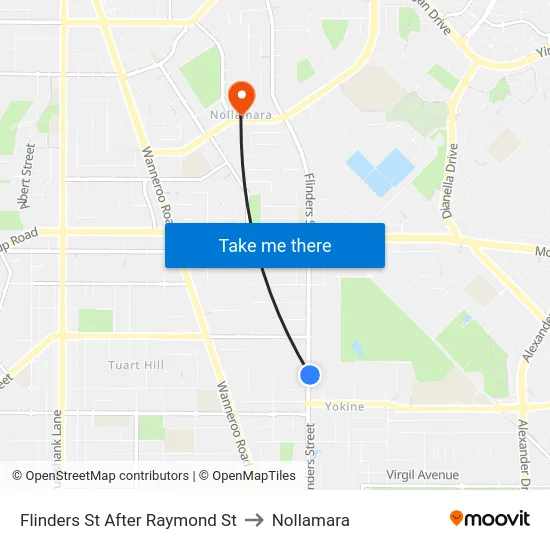 Flinders St After Raymond St to Nollamara map