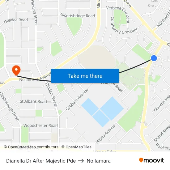 Dianella Dr After Majestic Pde to Nollamara map