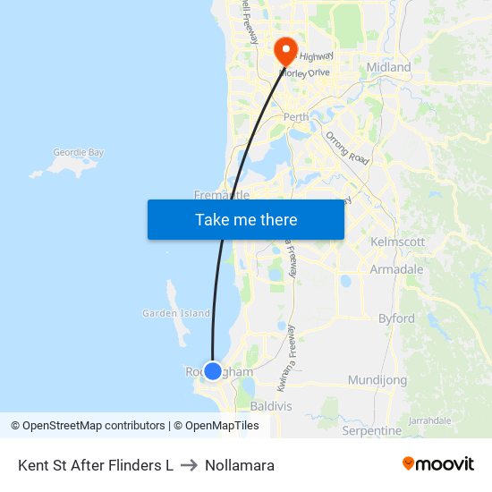 Kent St After Flinders L to Nollamara map
