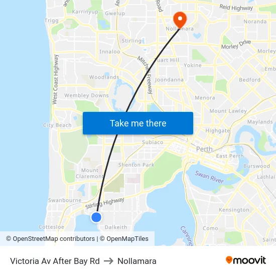 Victoria Av After Bay Rd to Nollamara map
