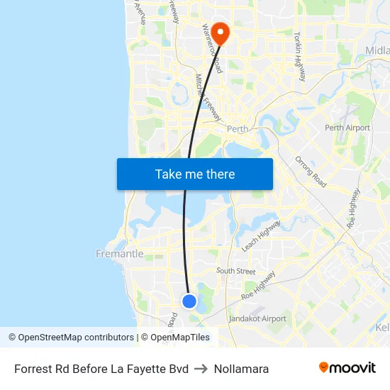 Forrest Rd Before La Fayette Bvd to Nollamara map