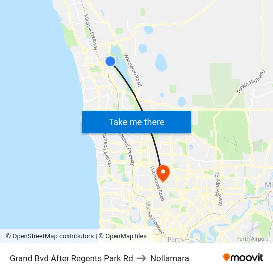 Grand Bvd After Regents Park Rd to Nollamara map