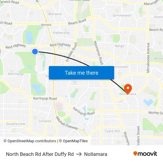 North Beach Rd After Duffy Rd to Nollamara map