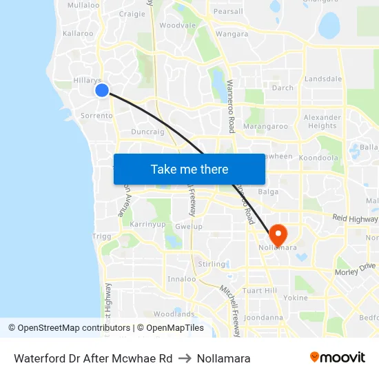 Waterford Dr After Mcwhae Rd to Nollamara map