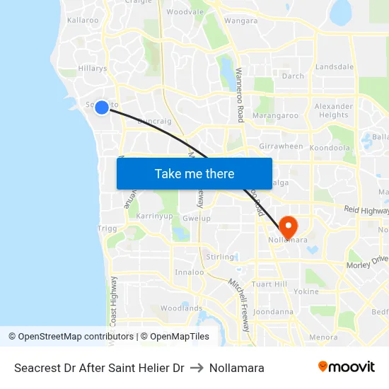 Seacrest Dr After Saint Helier Dr to Nollamara map