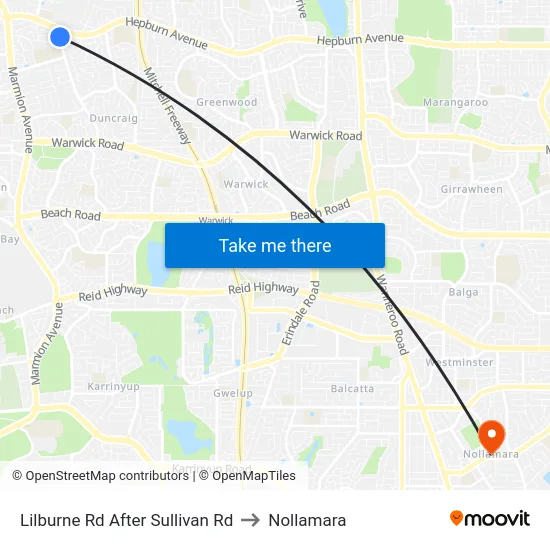 Lilburne Rd After Sullivan Rd to Nollamara map