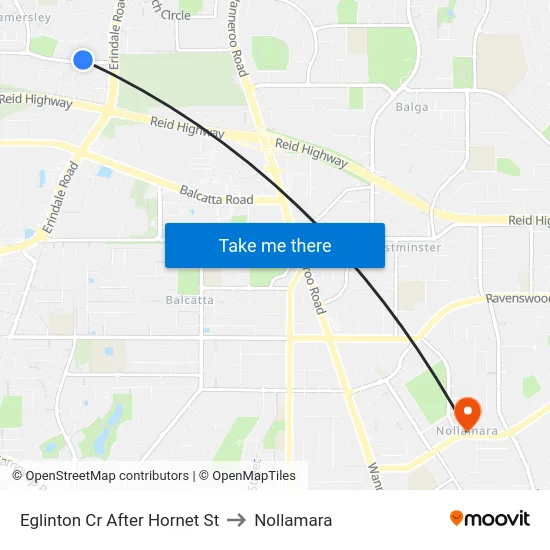 Eglinton Cr After Hornet St to Nollamara map