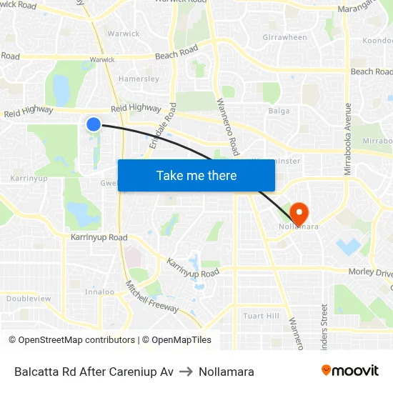 Balcatta Rd After Careniup Av to Nollamara map