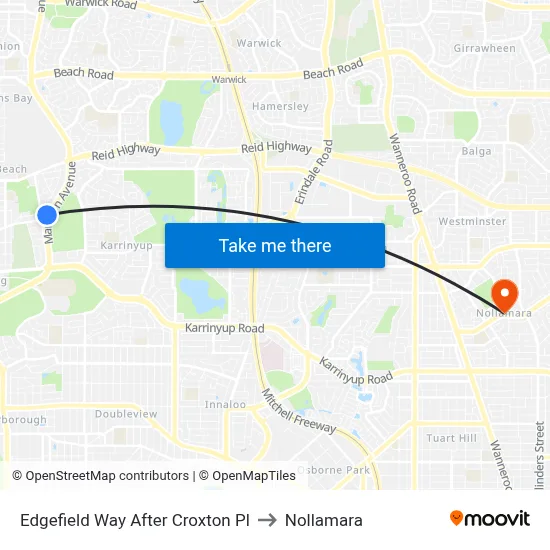 Edgefield Way After Croxton Pl to Nollamara map
