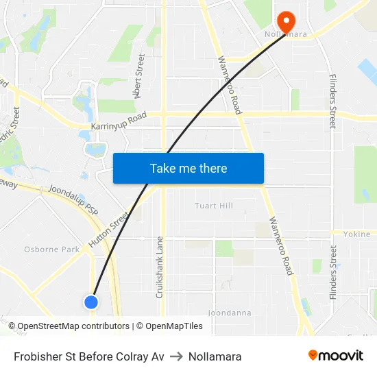 Frobisher St Before Colray Av to Nollamara map