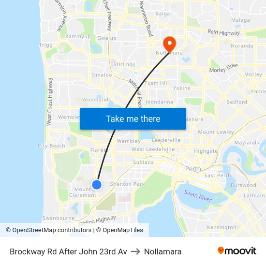 Brockway Rd After John 23rd Av to Nollamara map