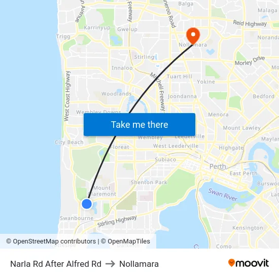 Narla Rd After Alfred Rd to Nollamara map