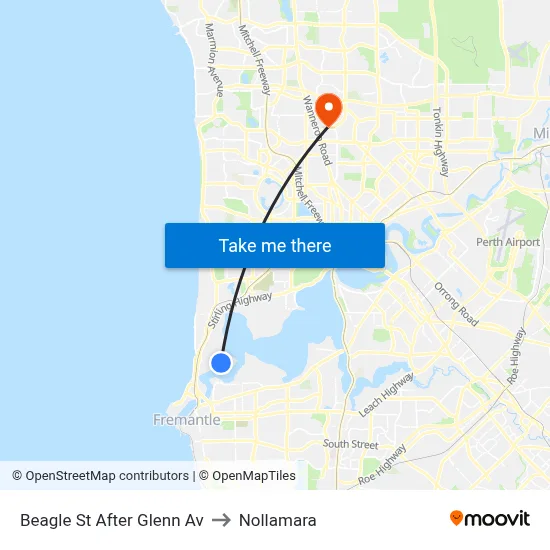 Beagle St After Glenn Av to Nollamara map