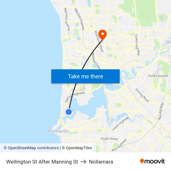 Wellington St After Manning St to Nollamara map