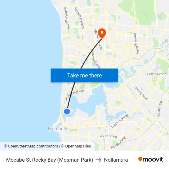Mccabe St Rocky Bay (Mosman Park) to Nollamara map