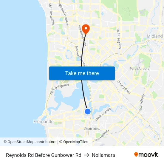 Reynolds Rd Before Gunbower Rd to Nollamara map