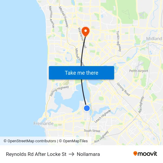 Reynolds Rd After Locke St to Nollamara map