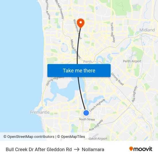 Bull Creek Dr After Gleddon Rd to Nollamara map