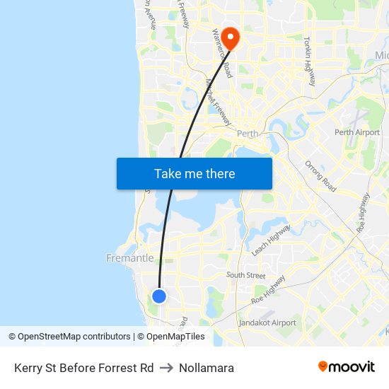 Kerry St Before Forrest Rd to Nollamara map