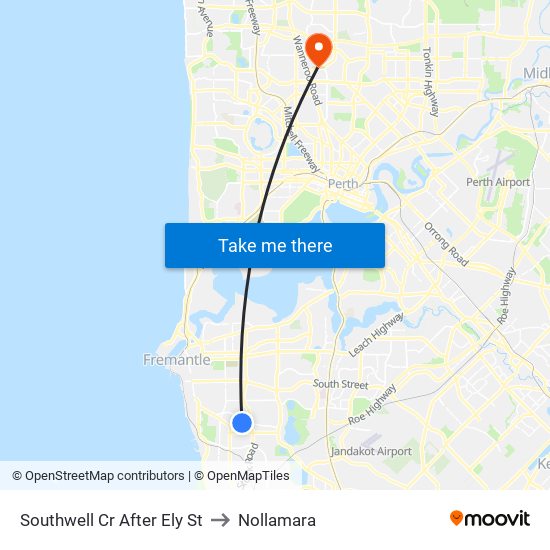 Southwell Cr After Ely St to Nollamara map