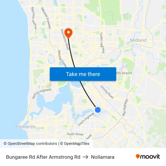 Bungaree Rd After Armstrong Rd to Nollamara map
