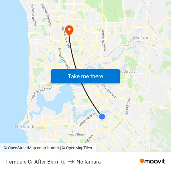 Ferndale Cr After Bern Rd to Nollamara map