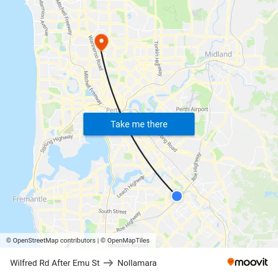 Wilfred Rd After Emu St to Nollamara map