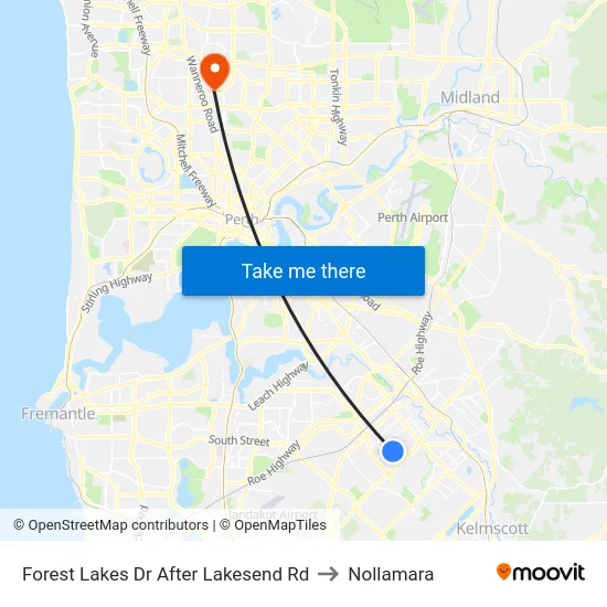 Forest Lakes Dr After Lakesend Rd to Nollamara map