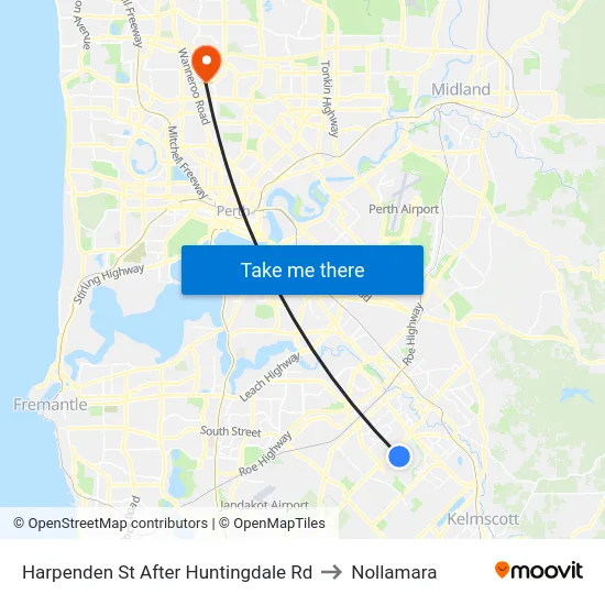 Harpenden St After Huntingdale Rd to Nollamara map