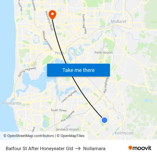 Balfour St After Honeyeater Gld to Nollamara map