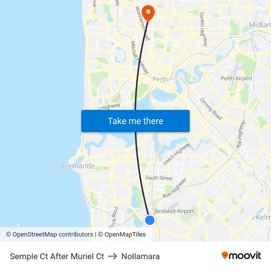 Semple Ct After Muriel Ct to Nollamara map